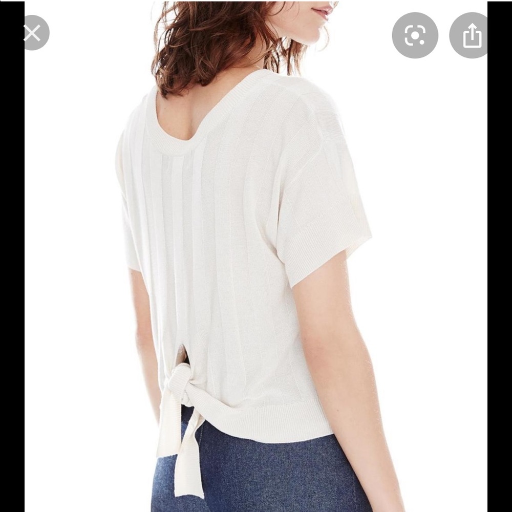 new! Veda | ‘Truth Tee’ Tie-back Knit Short Sleeve Boxy Top